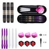 sanfeng Soft tip Darts Set 18 Gram - Professional Darts Plastic Tip with Brass Barrel + 50 Rubber o-Rings + Purple Aluminum Shafts + 6 Pattern Flights + 30 Tips for Electronic Dartboard view 4