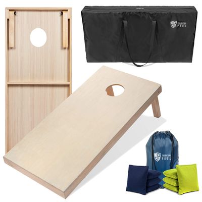 Tailgating Pros Cornhole Boards - 4'x2' & 3'x2' Cornhole Game w/Carrying Case & Set of 8 Corn Hole Bags -150+ Color Combos!