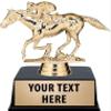 Crown Awards Horse Trophies with Custom Engraving, 4.5" Personalized Gold Racehorse Trophy On Black Base 50 Pack view 1