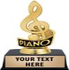 Crown Awards Piano Trophies with Custom Engraving, 6" Personalized Piano Music Trophy On Black Base 50 Pack view 1