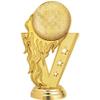 Crown Awards Kickball Trophies with Custom Engraving, 6" Personalized Gold Fireball Kickball Trophy On Black Base 10 Pack view 2