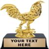 Crown Awards Fighting Rooster Trophies with Custom Engraving, 5" Personalized Fighting Rooster Trophy On Black Base 50 Pack Prime view 1