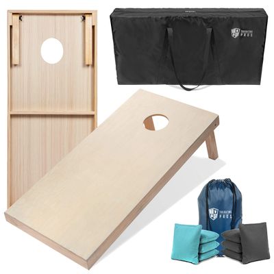 Tailgating Pros Cornhole Boards - 4'x2' & 3'x2' Cornhole Game w/Carrying Case & Set of 8 Corn Hole Bags - 150+ Color Combos!