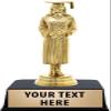 Crown Awards Graduation Trophies with Custom Engraving, 6" Personalized Female Graduation Trophy On Black Base 10 Pack view 1