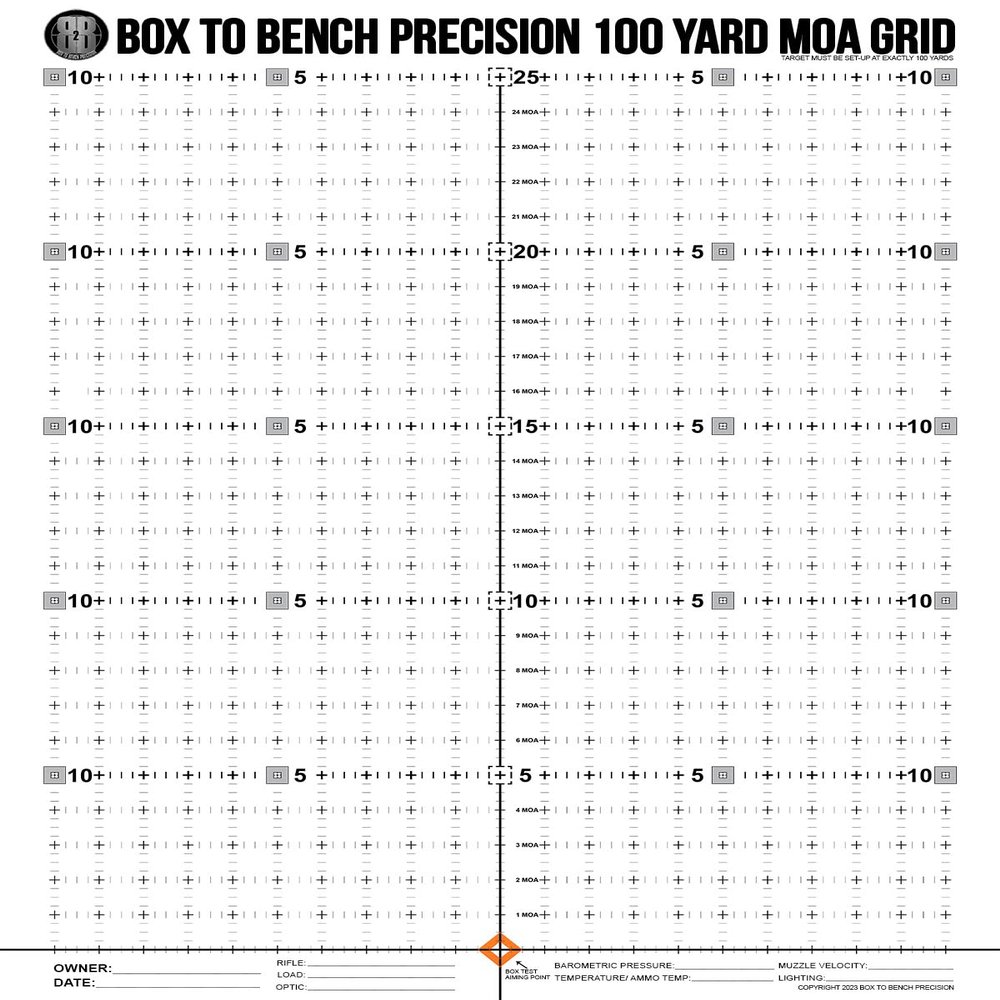 100 Yard MOA Grid (10 Pack)