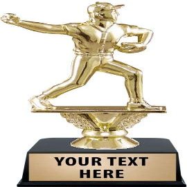 Crown Awards Baseball Trophies with Custom Engraving, 6" Personalized Baseball Pitcher Male Trophy On Black Base 10 Pack