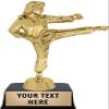 Crown Awards Karate Trophies with Custom Engraving, 6" Personalized Female Karate Kick Trophy On Black Base 50 Pack Prime view 1