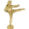 Crown Awards Karate Trophies with Custom Engraving, 6" Personalized Female Karate Kick Trophy On Black Base 50 Pack Prime view 2