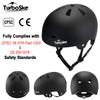 TurboSke Skateboard Helmet, BMX Helmet, Multi-Sport Helmet, Bike Helmet for Kids, Youth, Men, Women (Black, S/M (20.5"-22.8")) view 2