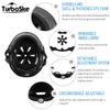 TurboSke Skateboard Helmet, BMX Helmet, Multi-Sport Helmet, Bike Helmet for Kids, Youth, Men, Women (Black, S/M (20.5"-22.8")) view 4