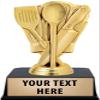 Crown Awards Cooking Trophies with Custom Engraving, 6" Personalized Gold Chef Hat Cooking Competition Trophy On Black Base 10 Pack view 1