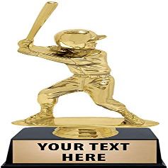 Crown Awards Baseball Trophies with Custom Engraving, 6" Personalized Girls Baseball Trophy On Black Base 10 Pack