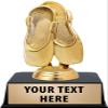 Crown Awards Ballet Dance Trophies with Custom Engraving, 6" Personalized Gold Ballet Shoes Dance Trophy On Black Base 10 Pack view 1