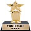 Crown Awards Star Trophies with Custom Engraving, 6" Personalized Gold Megastar Employee Recognition Trophy On Black Base 10 Pack view 1