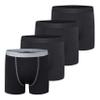 Terramar Boys' Standard Silkskins Boxer Brief (4-Pack Underwear), Black/Black/Black/Black, X-Large view 1