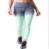 Women's Workout Training Leggings Ombre Space Dye Ultrasoft Stretchy Athletic Yoga Pants Tights (Mint, Extra Large) view 1