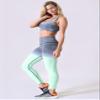 Women's Workout Training Leggings Ombre Space Dye Ultrasoft Stretchy Athletic Yoga Pants Tights (Mint, Extra Large) view 2