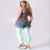 Women's Workout Training Leggings Ombre Space Dye Ultrasoft Stretchy Athletic Yoga Pants Tights (Mint, Extra Large) view 3