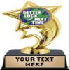 Crown Awards Last Place Trophies with Custom Engraving, 6" Personalized Better Luck Next Time Loser Trophy On Black Base 10 Pack view 1