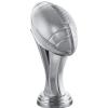 Crown Awards Football Trophies with Custom Engraving, 6" Personalized Silver Iconz Football Trophy On Black Base 10 Pack view 2