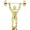 Crown Awards Weightlifting Trophies with Custom Engraving, 6" Personalized Male Barbell Bodybuilder Trophy On Black Base 5 Pack Prime view 2