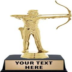 Crown Awards Archery Trophies with Custom Engraving, 6" Personalized Male Archery Trophy On Black Base 50 Pack Prime