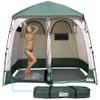 EasyGo Product Shower Shelter  Giant Portable Outdoor Pop UP Camping Shower Tent Enclosure  Changing Room  2 Rooms  Instant Tent  7.5' Tall x 4' Deep x 7.5' Wide, Green view 1