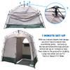 EasyGo Product Shower Shelter  Giant Portable Outdoor Pop UP Camping Shower Tent Enclosure  Changing Room  2 Rooms  Instant Tent  7.5' Tall x 4' Deep x 7.5' Wide, Green view 2