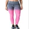 Women's Workout Training Leggings Ombre Space Dye Ultrasoft Stretchy Athletic Yoga Pants Tights (Fuchsia, Extra Large) view 1
