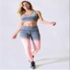Women's Workout Training Leggings Ombre Space Dye Ultrasoft Stretchy Athletic Yoga Pants Tights (Coral, Extra Large) view 4