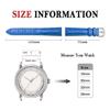 Narako Alligator Style Genuine Leather Watch Bands Genuine Calf Leather Replacement Watch Strap with Stainless Metal Buckle Clasp 12mm 14mm 16mm 18mm 20mm 22mm 24mm for Men and Women (16mm, Blue) view 2