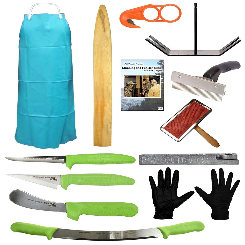 AuSable Brand All-In-One Deluxe Fleshing Beam Fur Handling Kit - Huge Savings (6x60 Fleshing Beam Kit)
