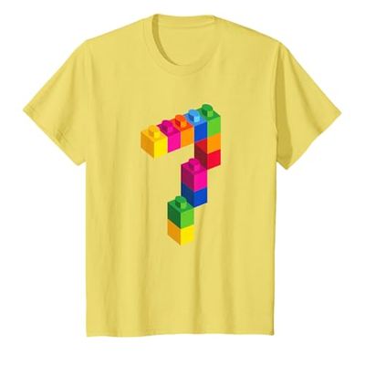 7 Year Old Building Blocks Birthday T Shirt Bricks 7th Gift T-Shirt