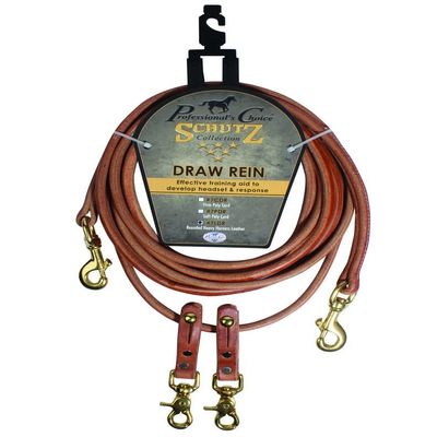 Schutz by Pro Choice Round Leather Draw Reins