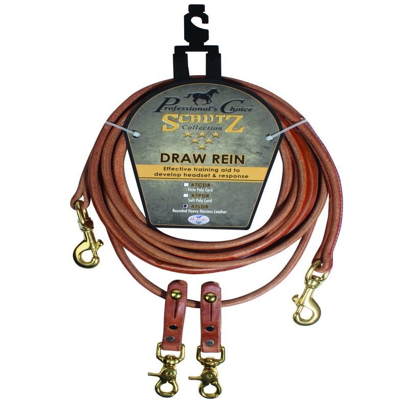 Schutz by Pro Choice Round Leather Draw Reins