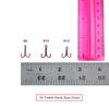 30pcs Fish WOW! Size #12 Fishing 3X Strong Treble Hooks Red Standard Shank Round Bend Size12 view 3