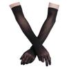 YEAHDOR Women's Ultra-thin Sheer Mesh Golves Transparent Full Finger Opera Evening Party Mittens Elbow Length Black One Size view 3