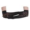 YEAHDOR Women's Ultra-thin Sheer Mesh Golves Transparent Full Finger Opera Evening Party Mittens Elbow Length Black One Size view 4
