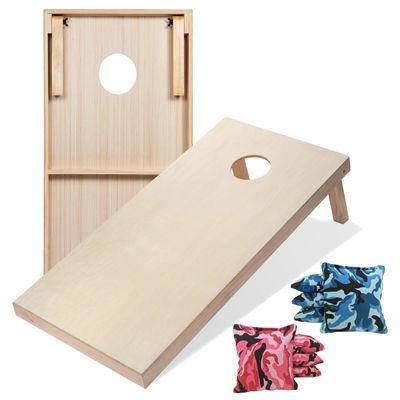 Tailgating Pros Premium Cornhole Game - Regulation or Tailgating Size Corn Hole Boards w/Corn Filled Bags & Optional LED Lights