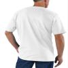 Carhartt Mens Loose Fit Heavyweight Short-Sleeve Pocket Work-Utility-t-Shirts, White, 4X-Large Tall US view 2