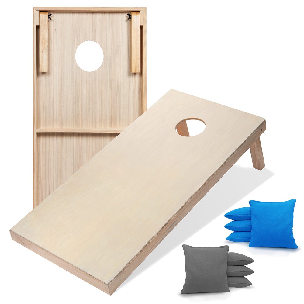Tailgating Pros Premium Cornhole Game - Regulation or Tailgating Size Corn Hole Boards w/Corn Filled Bags & Optional LED Lights