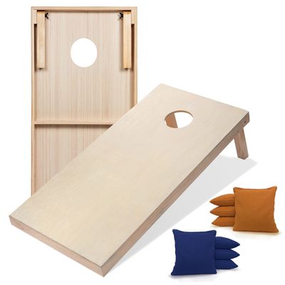 Tailgating Pros Premium Cornhole Game - Regulation or Tailgating Size Corn Hole Boards w/Corn Filled Bags & Optional LED Lights