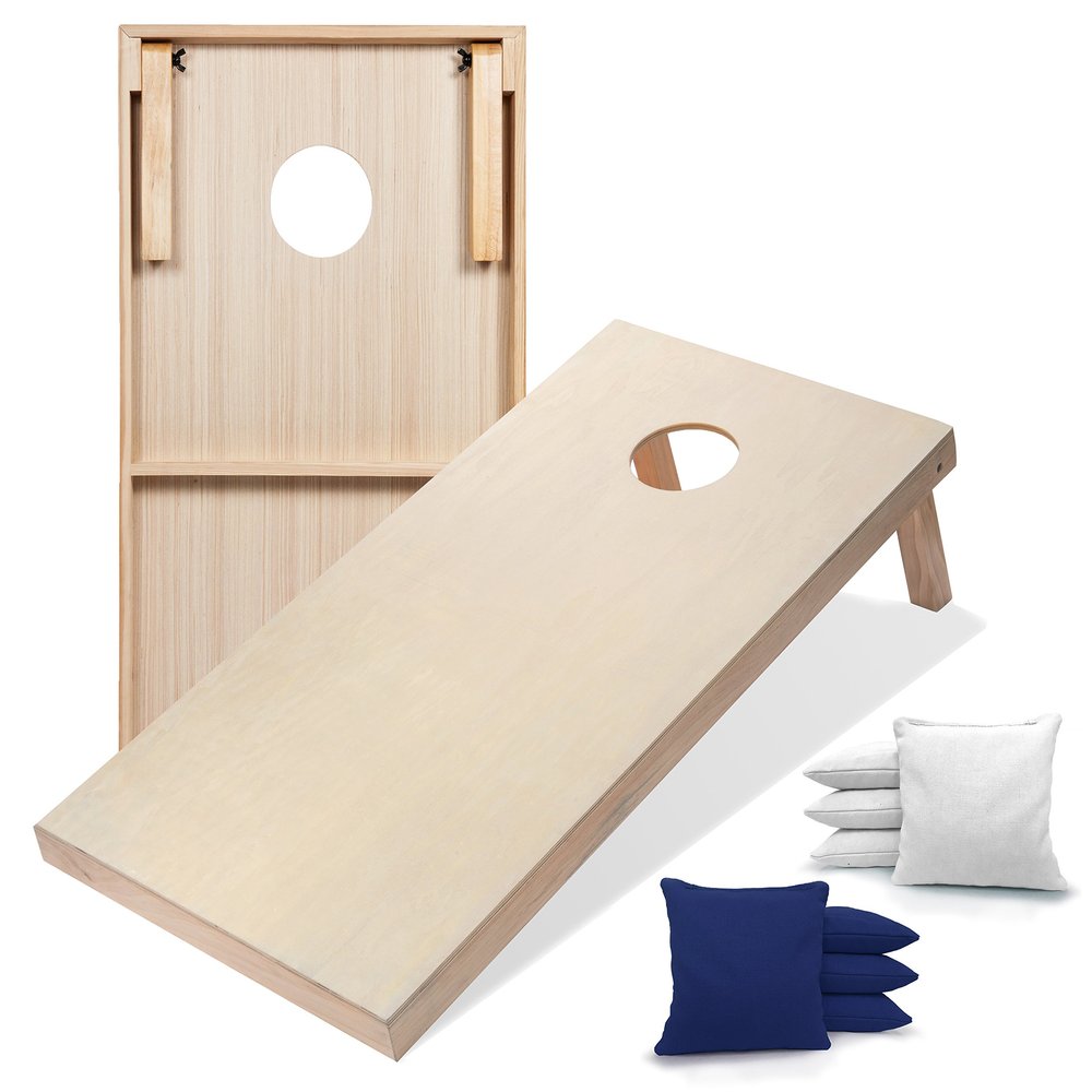Tailgating Pros Premium Cornhole Game - Regulation or Tailgating Size Corn Hole Boards w/Corn Filled Bags & Optional LED Lights