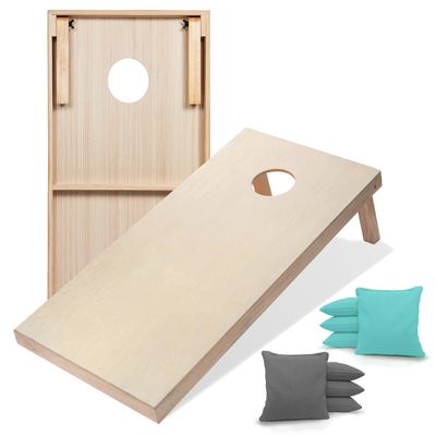 Tailgating Pros Premium Cornhole Game - Regulation or Tailgating Size Corn Hole Boards w/Corn Filled Bags & Optional LED Lights