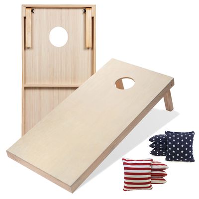 Tailgating Pros Premium Cornhole Game - Regulation or Tailgating Size Corn Hole Boards w/Corn Filled Bags & Optional LED Lights