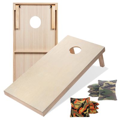 Tailgating Pros Premium Cornhole Game - Regulation or Tailgating Size Corn Hole Boards w/Corn Filled Bags & Optional LED Lights