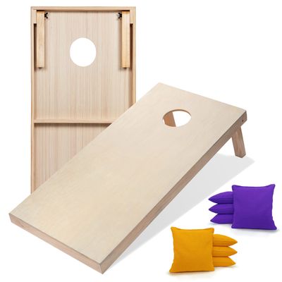 Tailgating Pros Premium Cornhole Game - Regulation or Tailgating Size Corn Hole Boards w/Corn Filled Bags & Optional LED Lights