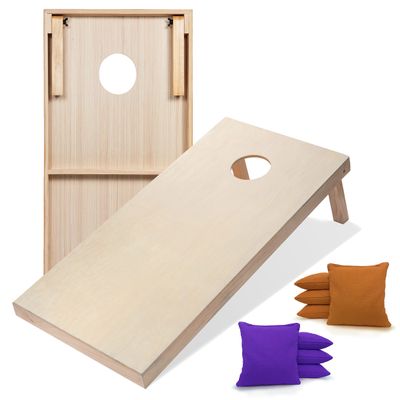Tailgating Pros Premium Cornhole Game - Regulation or Tailgating Size Corn Hole Boards w/Corn Filled Bags & Optional LED Lights