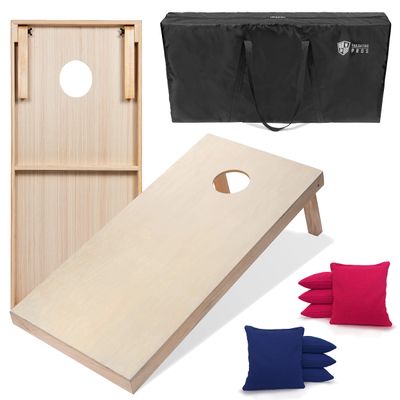 Tailgating Pros Premium Cornhole Game - Regulation or Tailgating Size Corn Hole Boards w/Corn Filled Bean Bags & Optional LED Lights