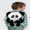 Les Deglingos  Velour Backpack for Children, Rototos le PANDA, Black, Ideal for Nursery, from 12 Months  34 cm view 3